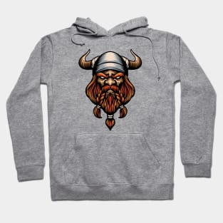 Cool Ginger Viking Head Illustration Hoodie